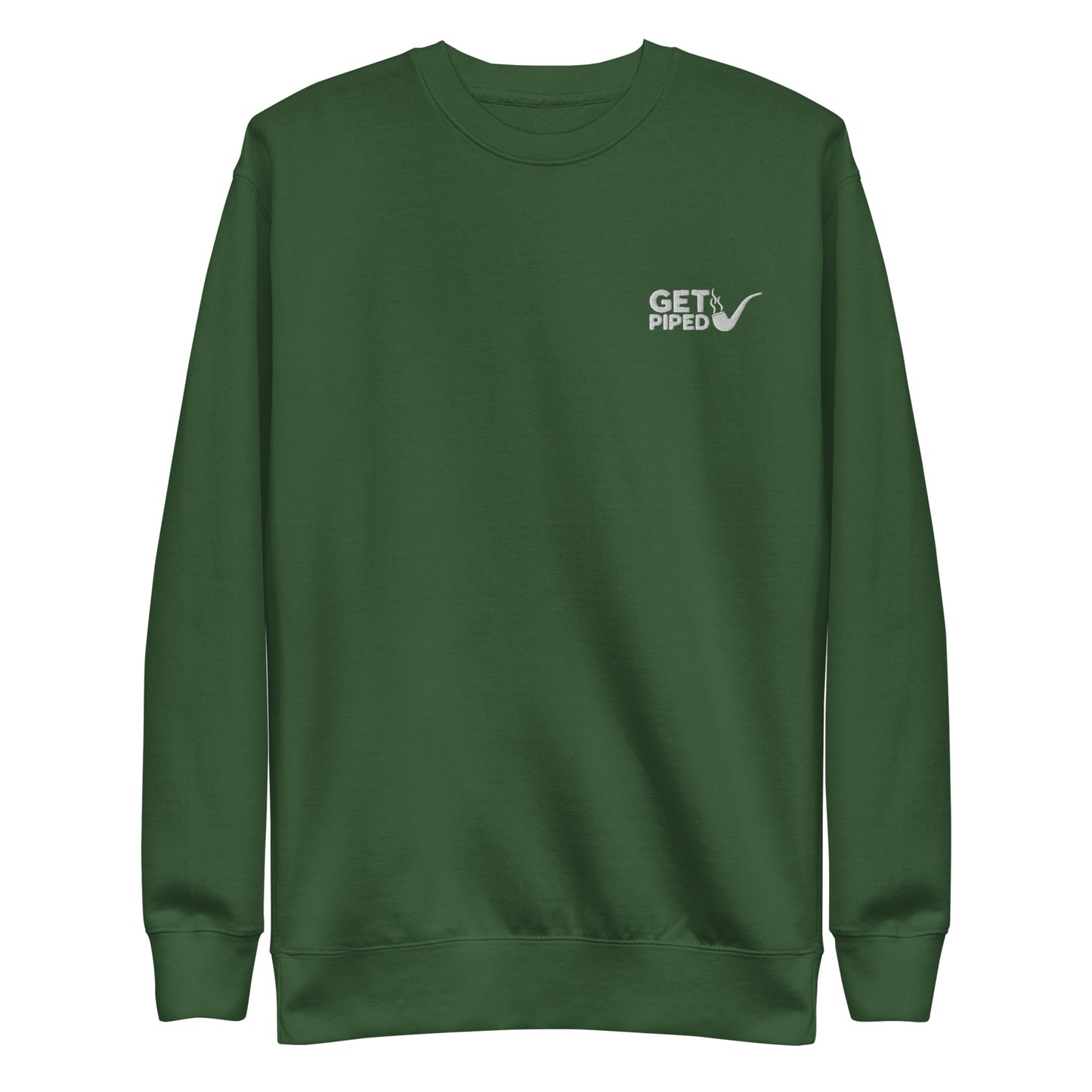 Get Piped Logo Embroidered Crew Neck